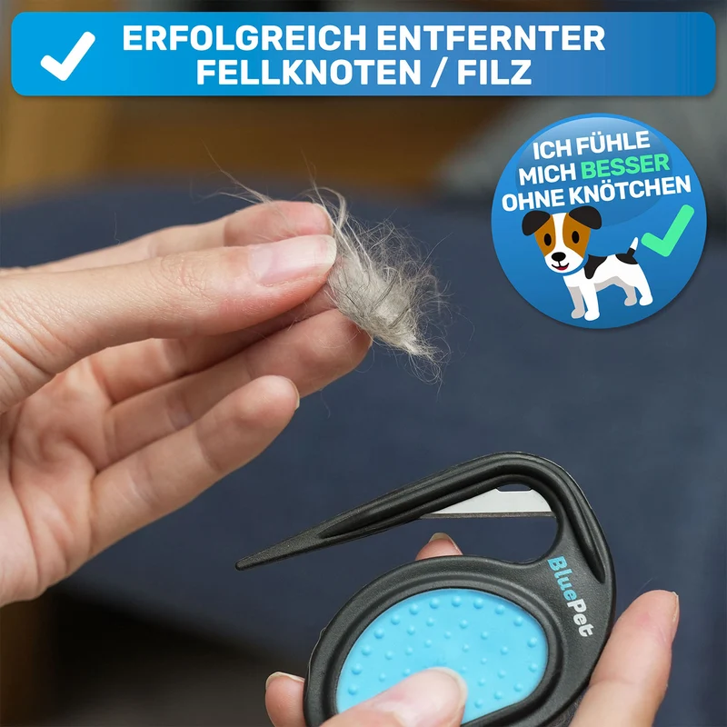 Entfilzungsmesser bei festen Knoten für Hunde & Katzen