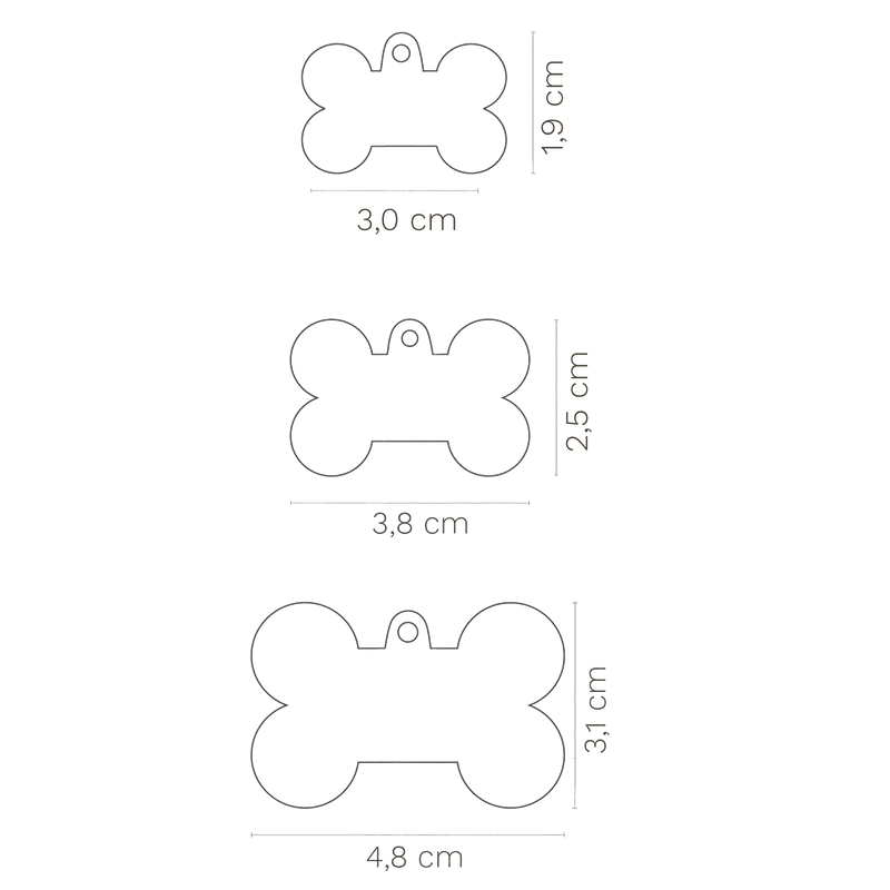 Hundemarke personalisiert Knochen