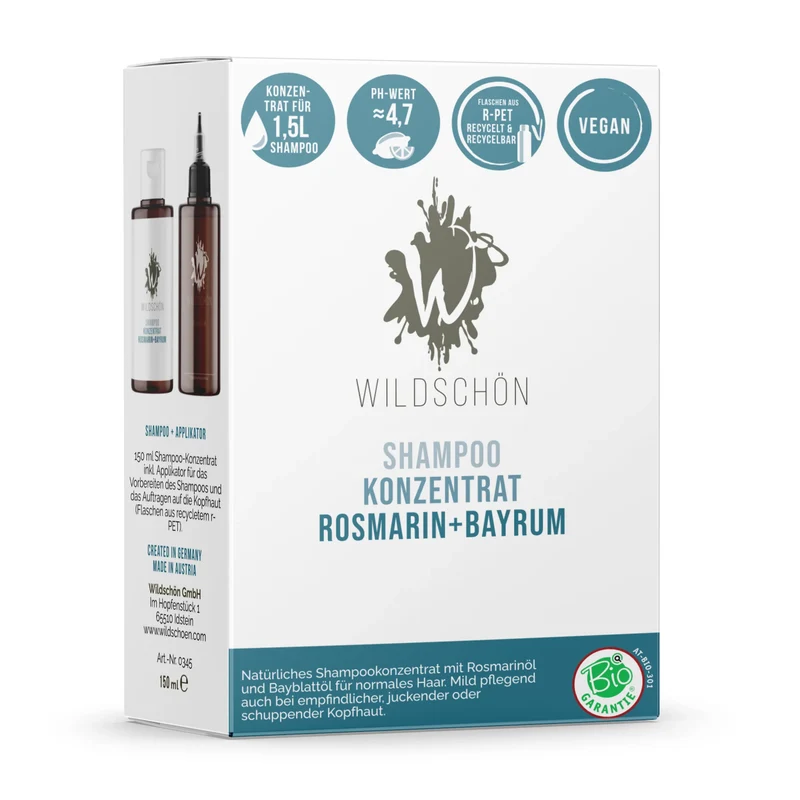 Shampoo Konzentrat Rosmarin + Bayrum (150ml)