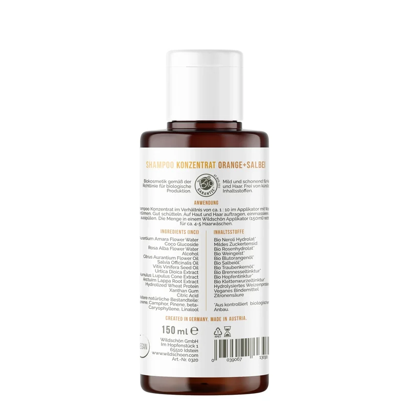 Shampoo Konzentrat Orange + Salbei (150ml)