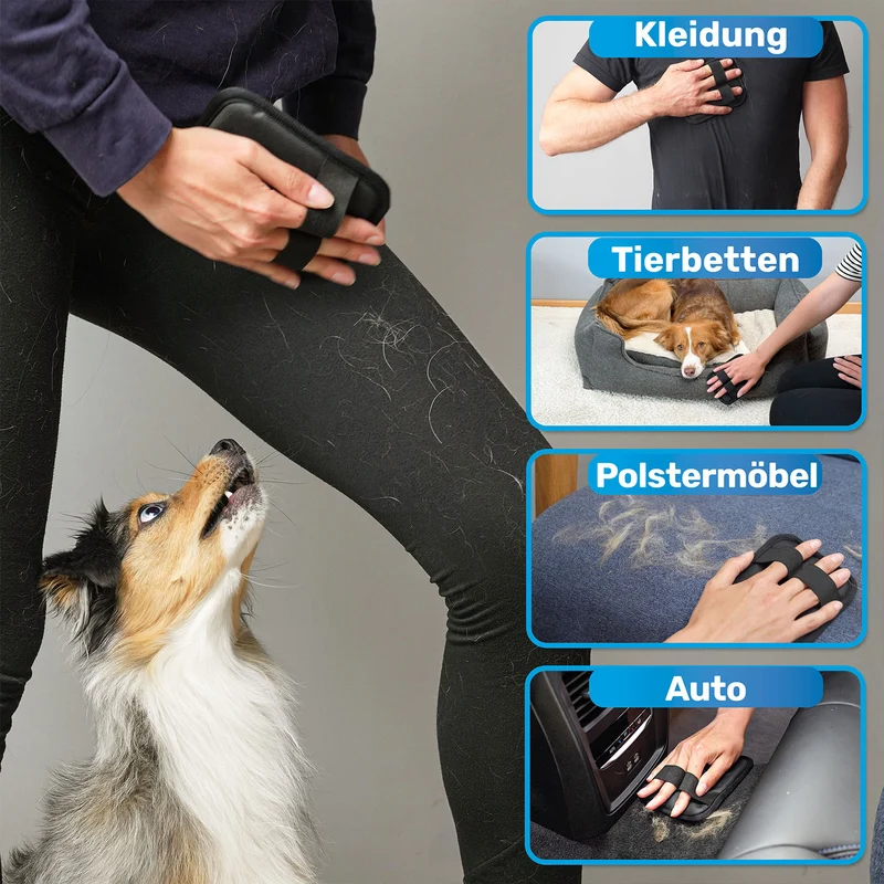 Fellhandschuh, Tierhaarentferner Handschuh, Fell Entferner Magnet gegen Katzenhaare & Hundehaare