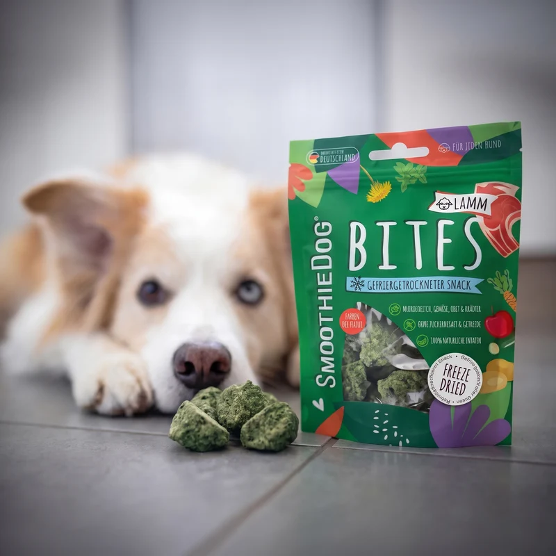 SmoothieDog Bites Lamm, gefriergetrocknete Hundesnacks 40 g