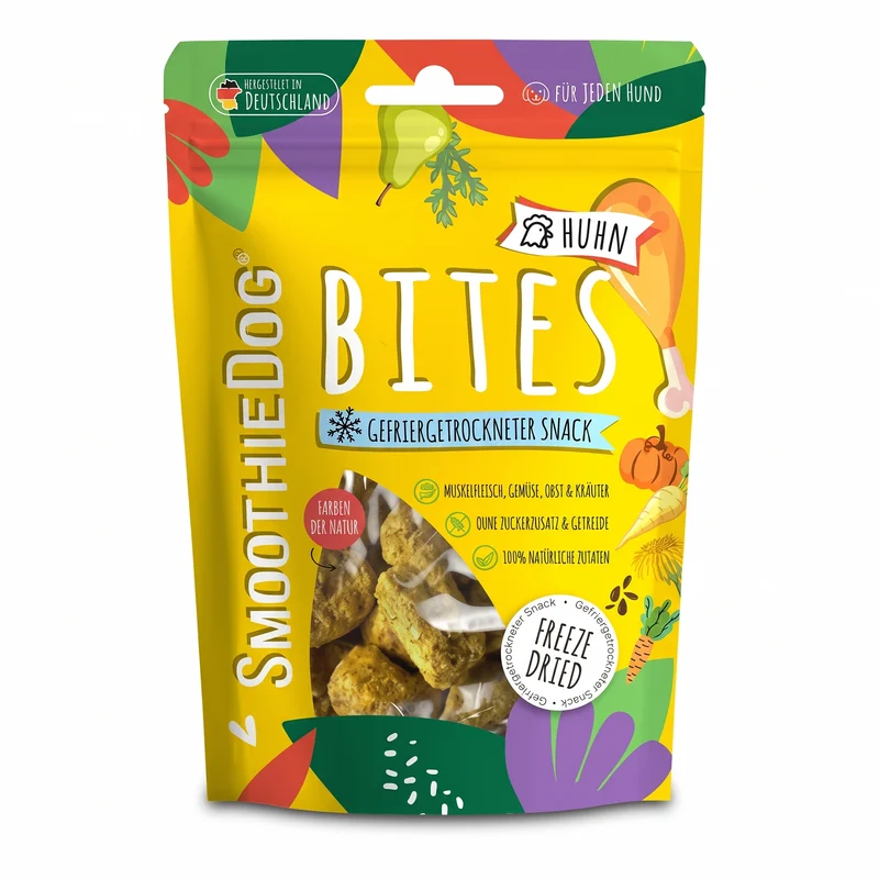SmoothieDog Bites Huhn, gefriergetrocknete Hundesnacks 40 g
