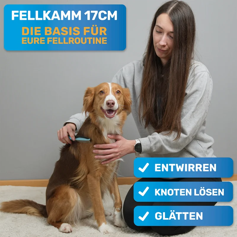 17cm Hundekamm & Katzenkamm - Metallkamm für Hunde