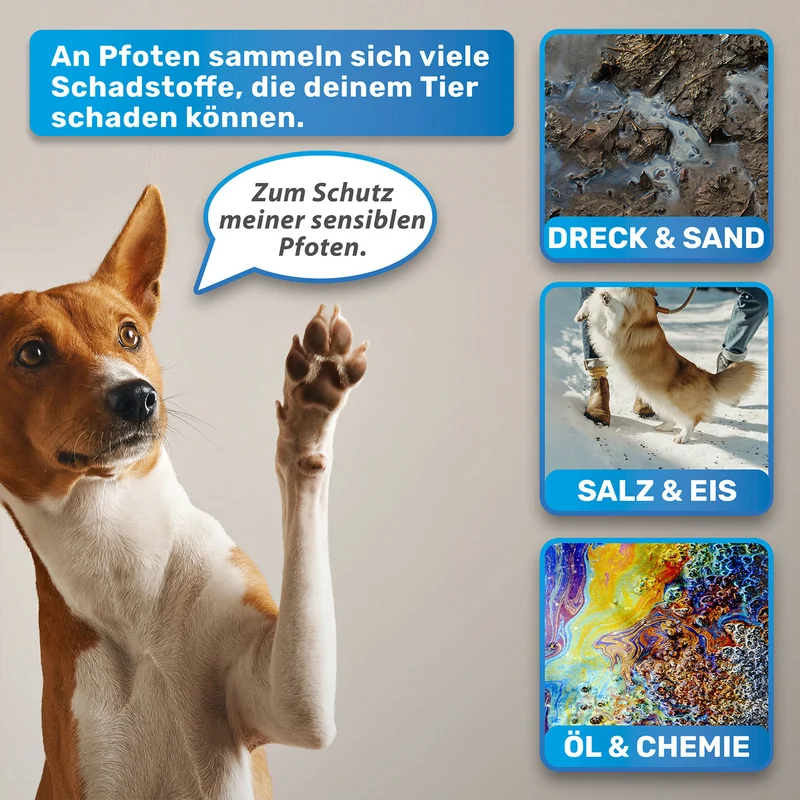 "PfotenBlitz" Pfotenreiniger für Hunde in S,L,XXL