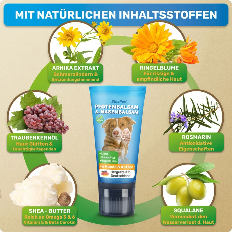 Pfotenbalsam, Nasenbalsam & Handcreme für Hunde