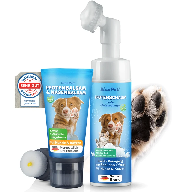 Pfotenpflege Set - Pfotenschaum Pfotenreiniger + Pfotenbalsam 50ml