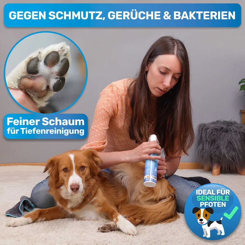 Pfotenpflege Set - Pfotenschaum Pfotenreiniger + Pfotenbalsam 50ml