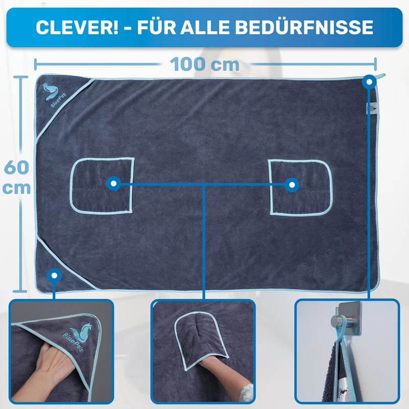 Hundehandtuch Mikrofaser – saugstarkes Handtuch für Hunde