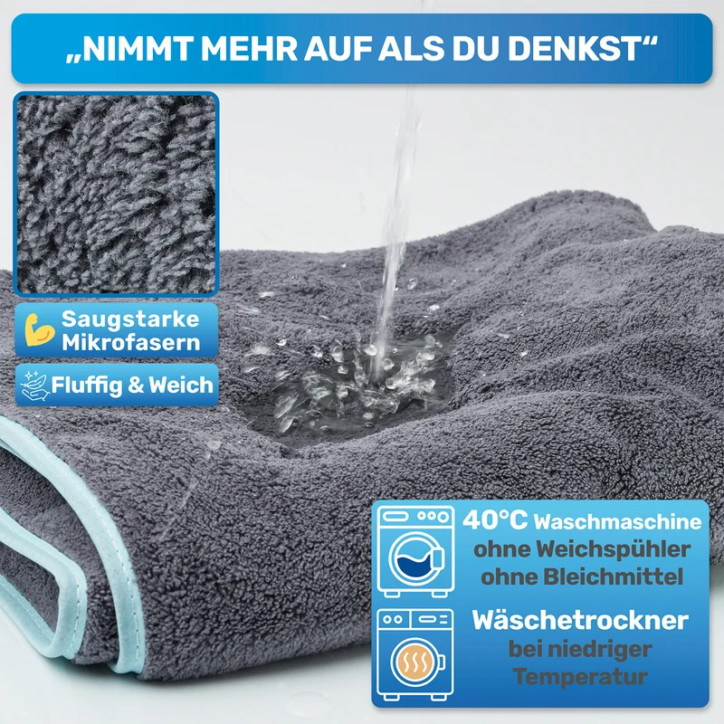 Hundehandtuch Mikrofaser – saugstarkes Handtuch für Hunde