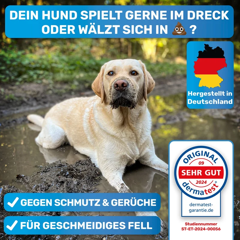 Bade-Set mit Hundehandtuch, Shampoo & Badebürste