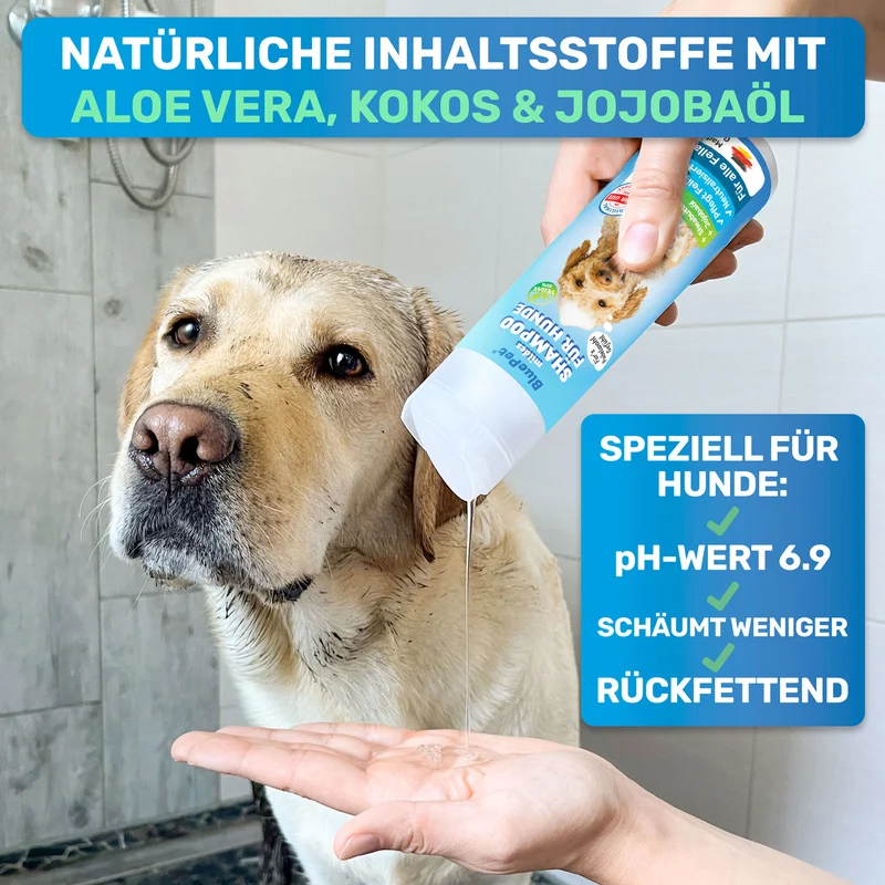 Bade-Set mit Hundehandtuch, Shampoo & Badebürste
