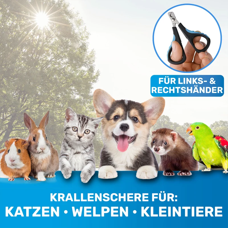 Krallenschere Mini für Katzen, Welpen, kleine Hunde & Kleintiere