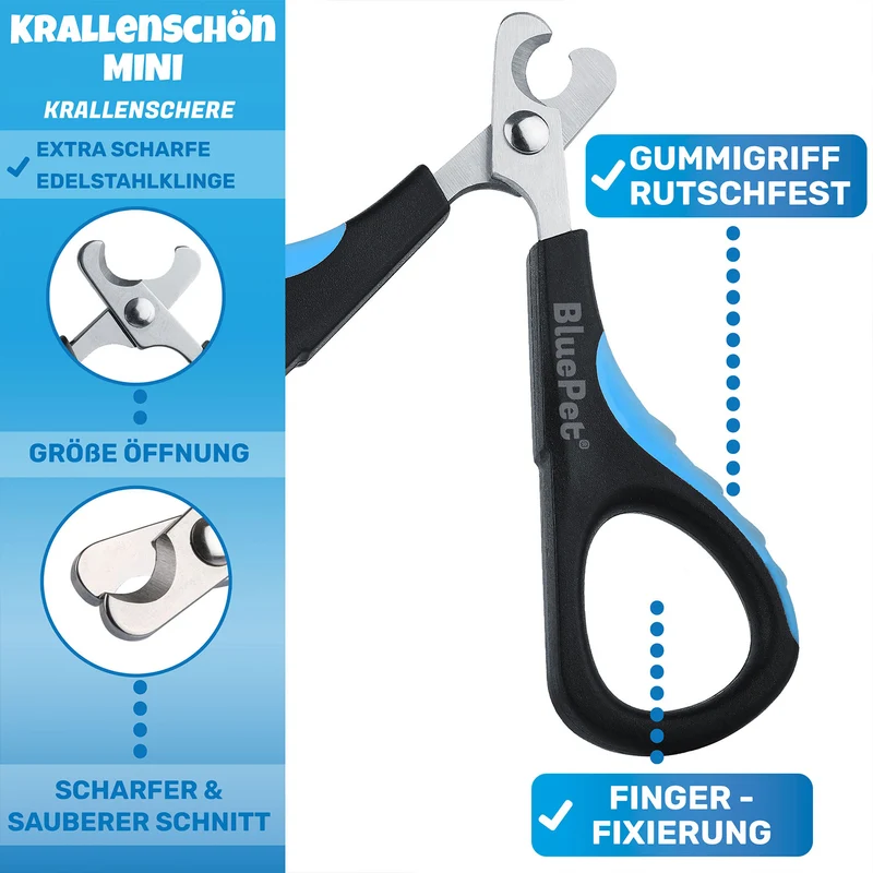 Krallenschere Mini für Katzen, Welpen, kleine Hunde & Kleintiere