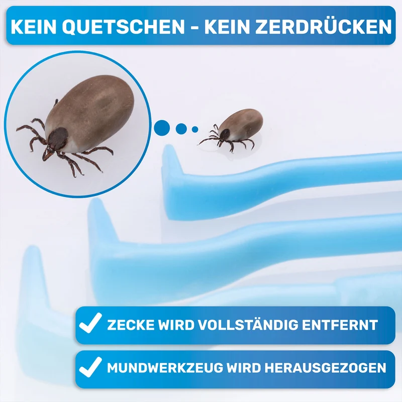 3er Set Zeckenhaken, Zeckenentferner (Verpackung mit Mängeln) B-Stock