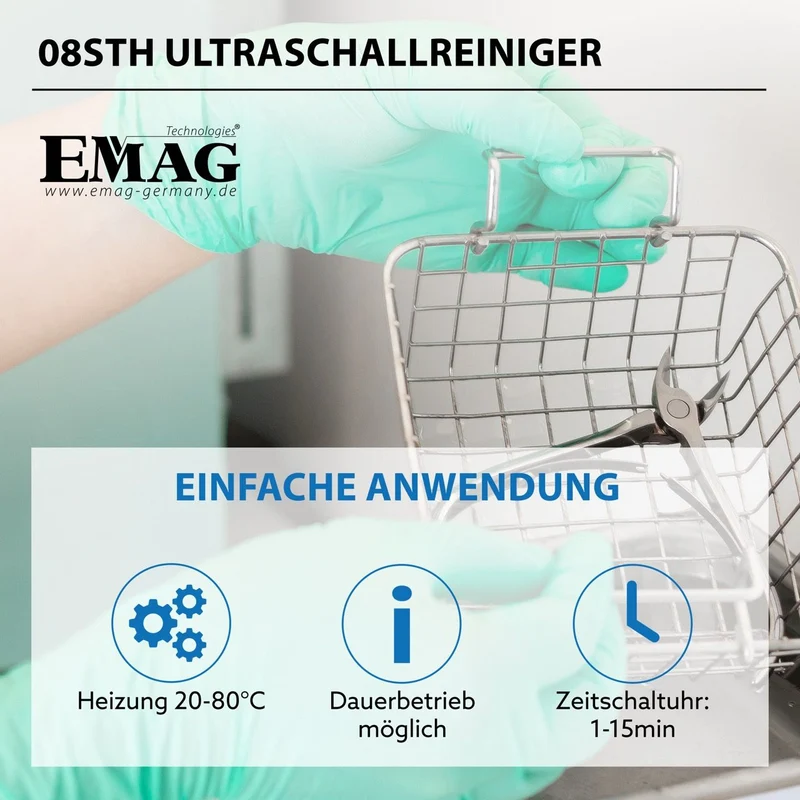 08STH Ultraschallreiniger Edelstahl mit Heizung