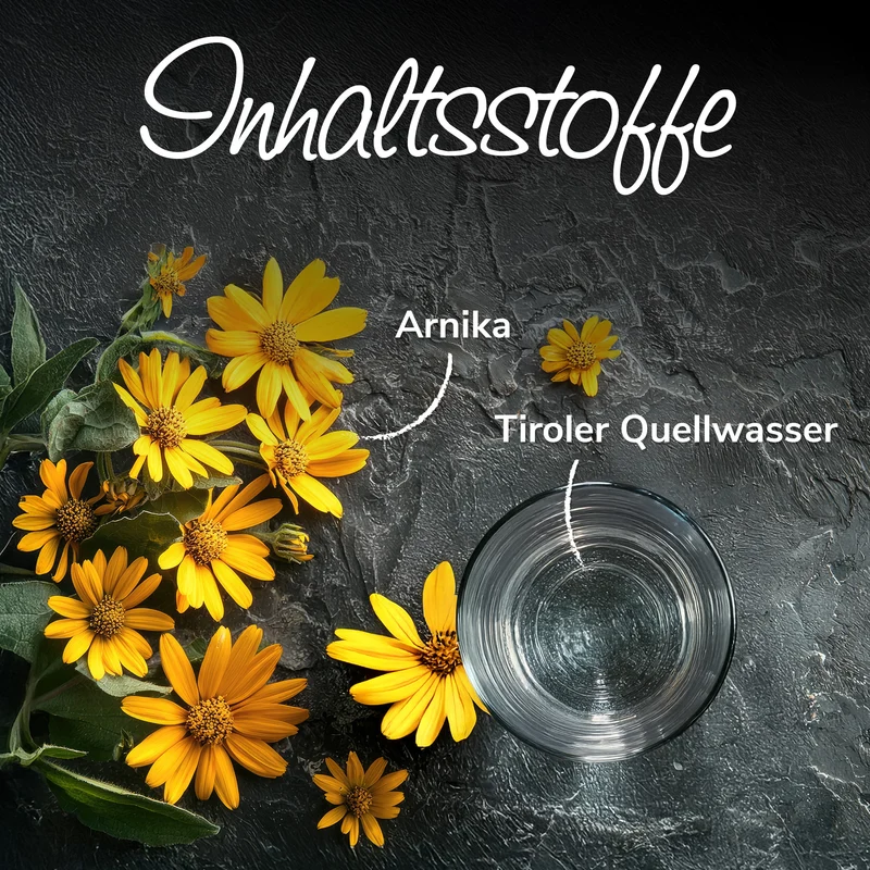Arnikawunderwickel bei Verletzungen, zur Regeneration
