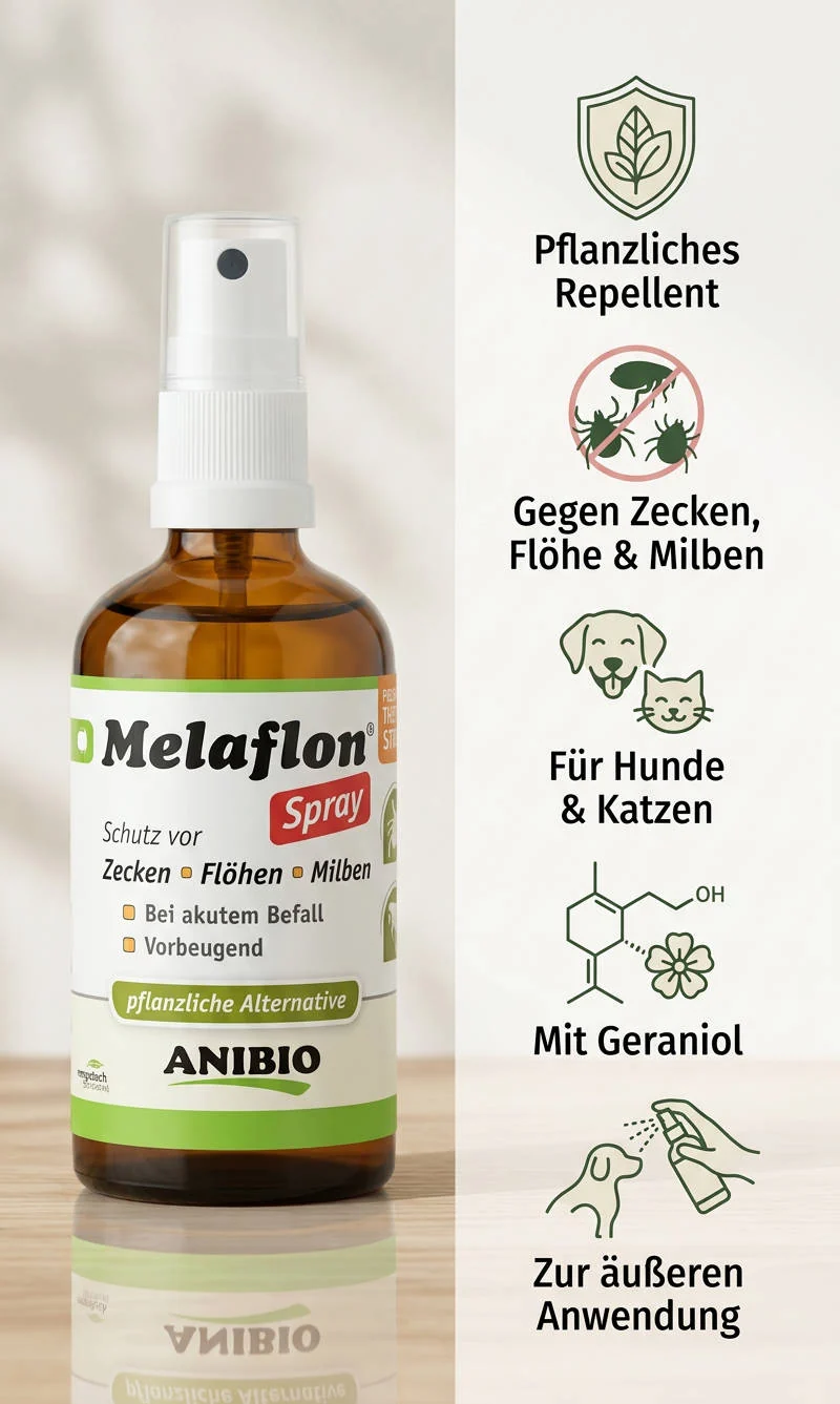 Anibio Melaflon Spray – Natürlicher Zeckenschutz