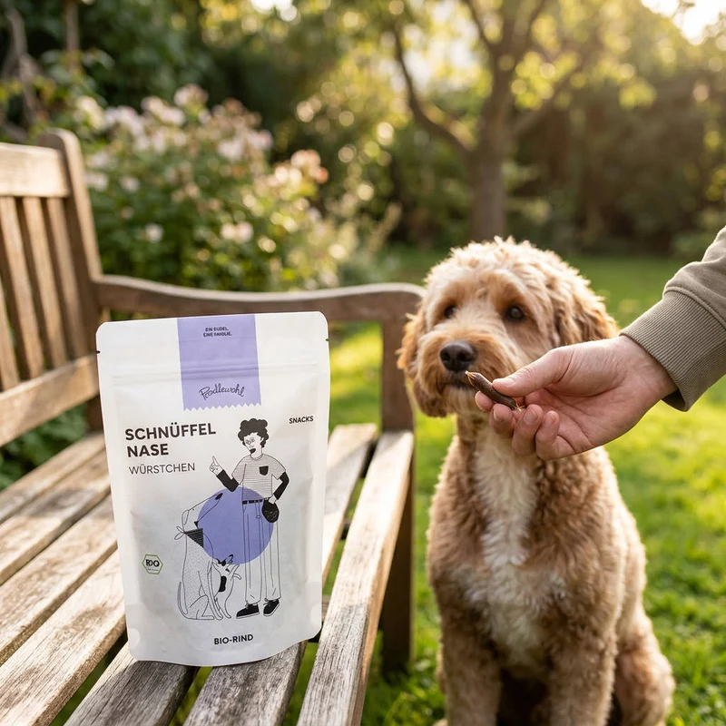 Poodlewohl Leckerli Bio Rind Würstchen – Natürlicher Snack für Hunde