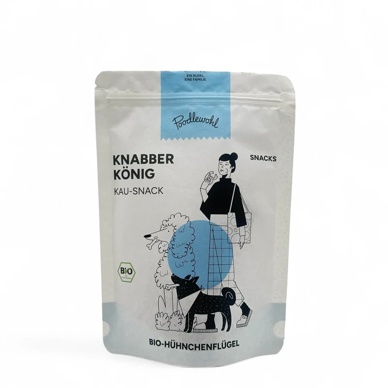 Poodlewohl Bio-Hühnerflügel – Natürlicher Kausnack für Hunde