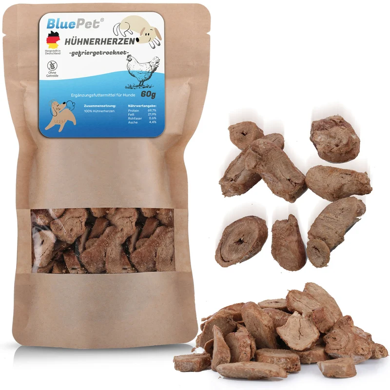 Hühnerherzen Gefriergetrocknet 60g