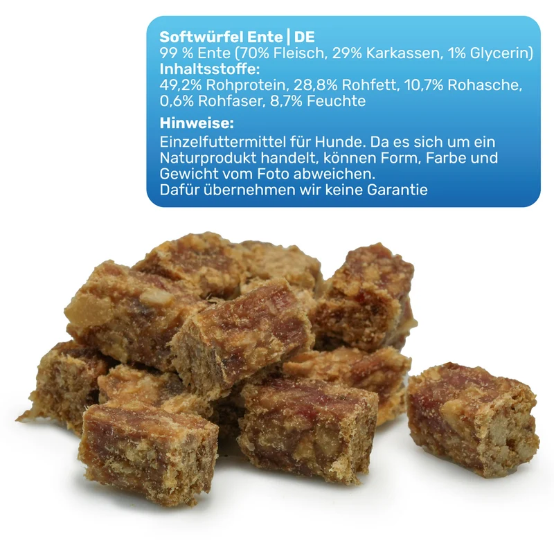 Softwürfel 99% Fleisch für Hunde 200g
