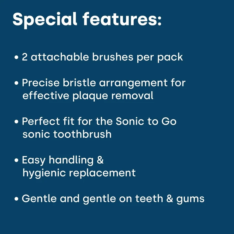Sonic ToGo Aufsteckbürsten "black" 2 Stk.