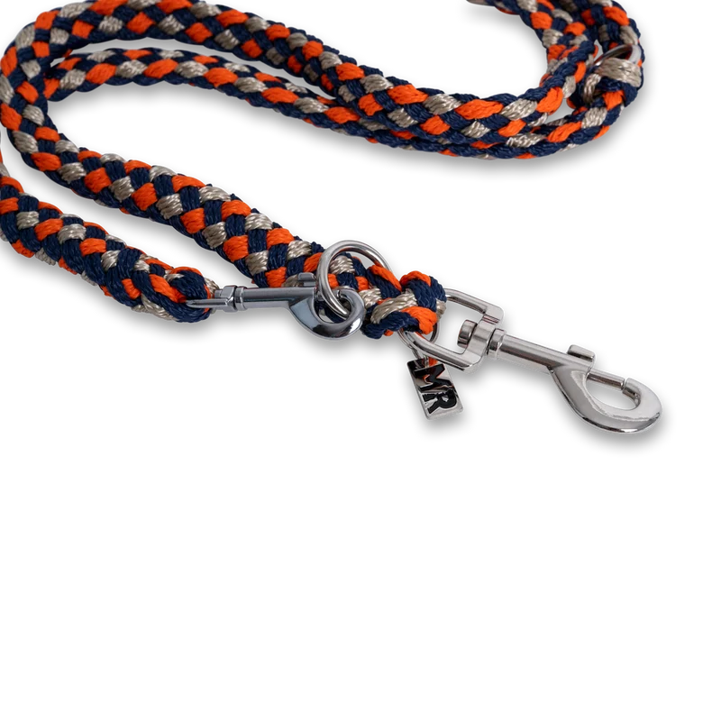 Führleine Tauwerk Dunkelblau-Orange