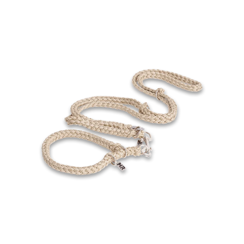 Hundehalsband Tauwerk Karamell