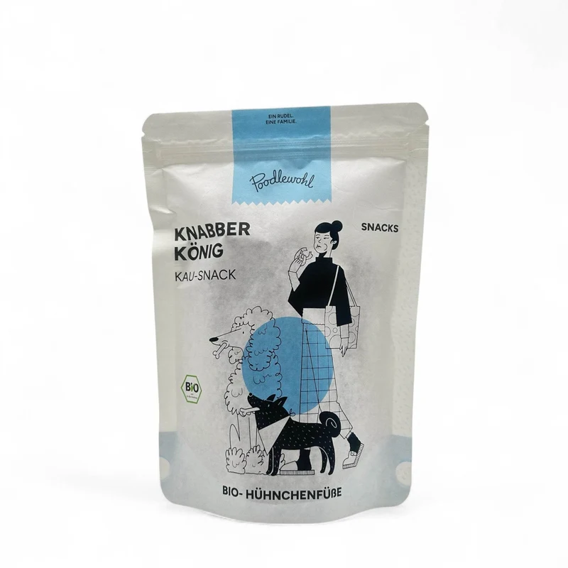 Poodlewohl Bio-Hühnerfüße – knuspriger Kausnack