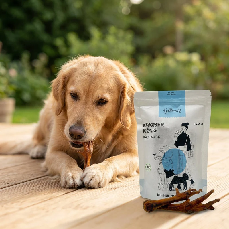 Poodlewohl Bio-Hühnerfüße – knuspriger Kausnack