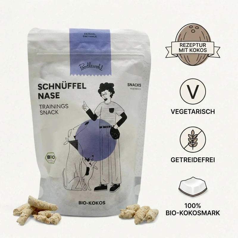 Poodlewohl Bio-Kokos Leckerli – vegetarischer Hundesnack