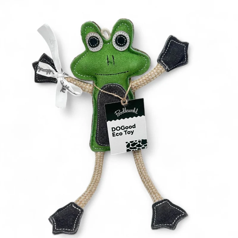 DoGood Eco Toy Fritz der Frosch – nachhaltiges Hundespielzeug