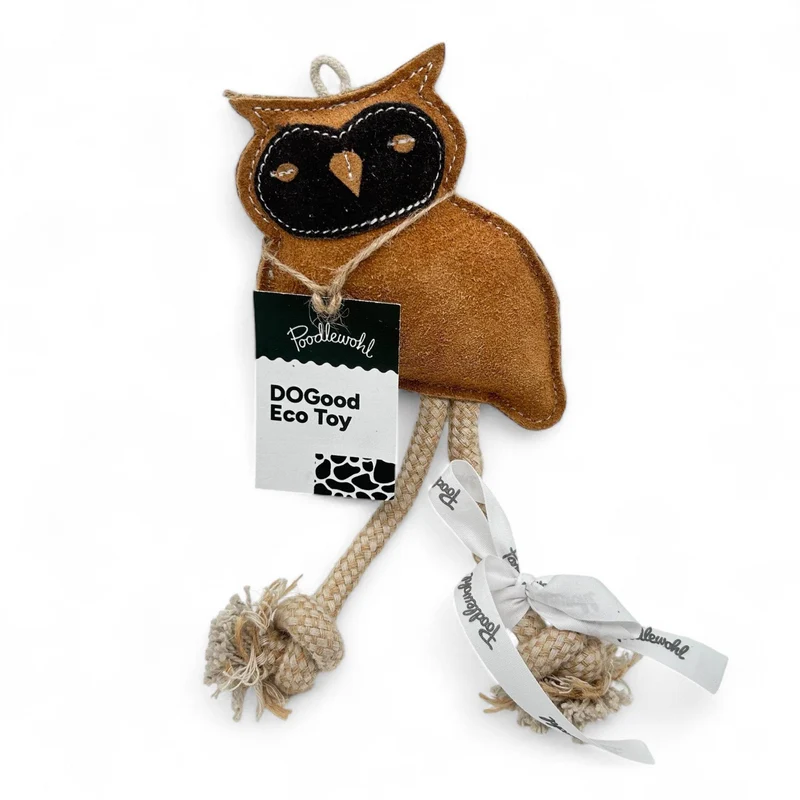 DoGood Eco Toy Eugenie die Eule – nachhaltiges Hundespielzeug