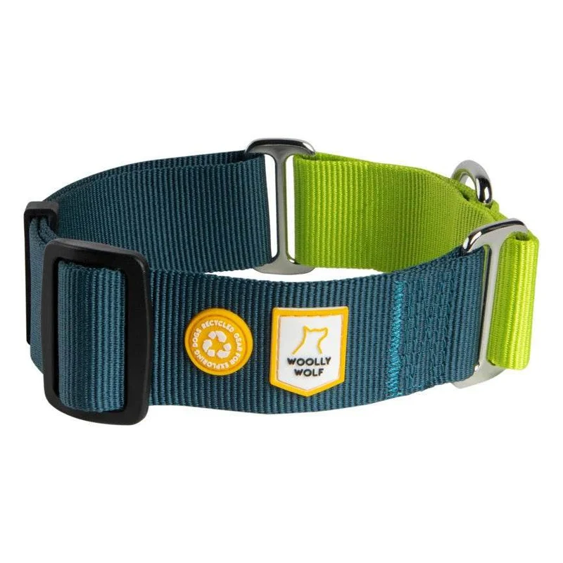 Woolly Wolf Martingale Halsband Deep Teal – nachhaltig & sicher