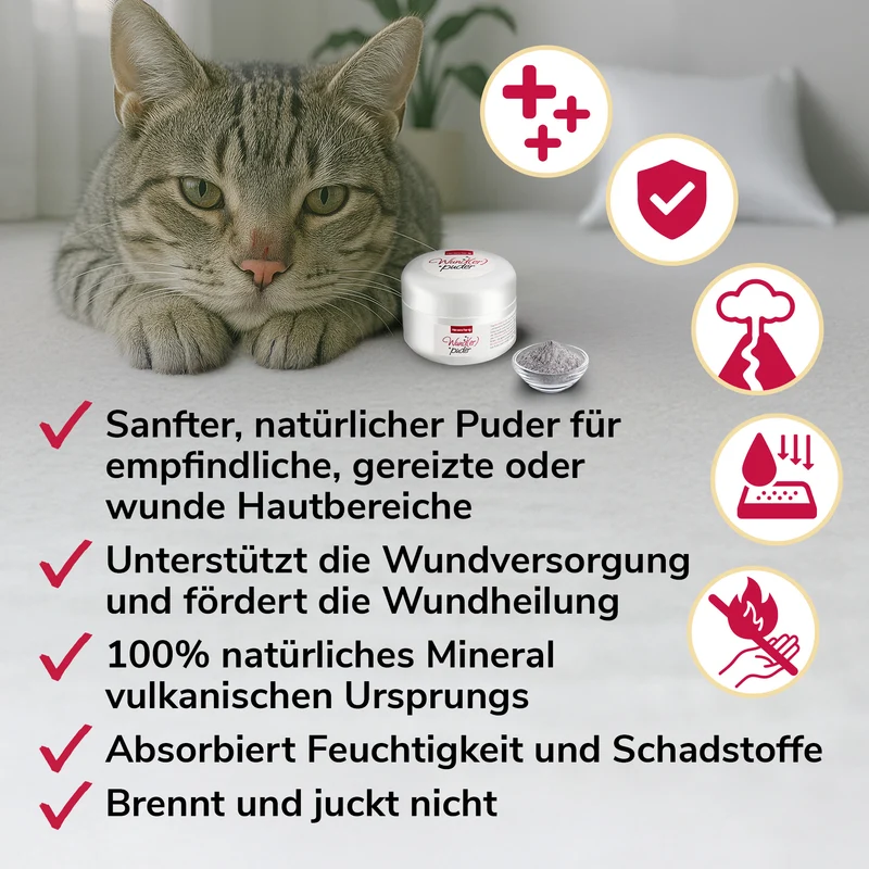 Wund(er)puder für Wunden, Risse und Hautausschlag