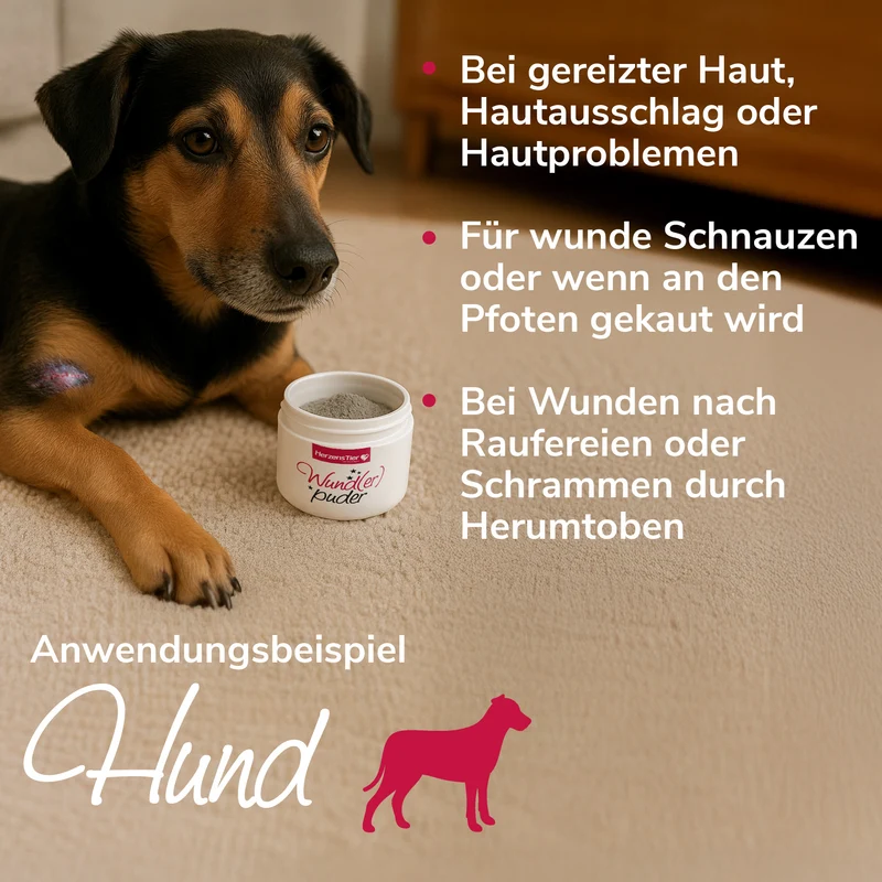 Wund(er)puder für Wunden, Risse und Hautausschlag