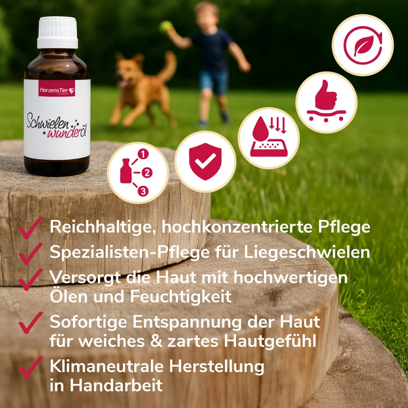 Schwielenwunderöl für Liegeschwielen (Ellenbogen, ...)