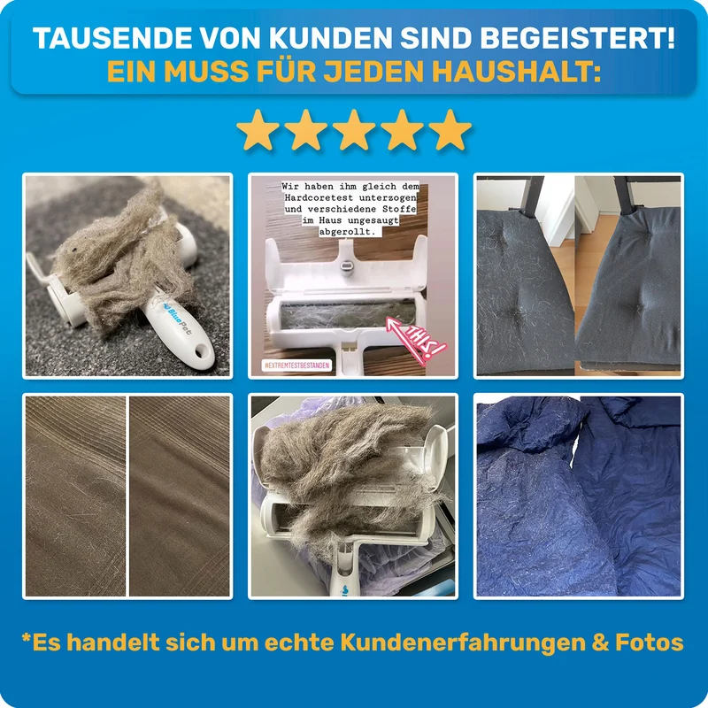 "RolloTollo" Tierhaarentferner gegen Hundehaare und Katzenhaare
