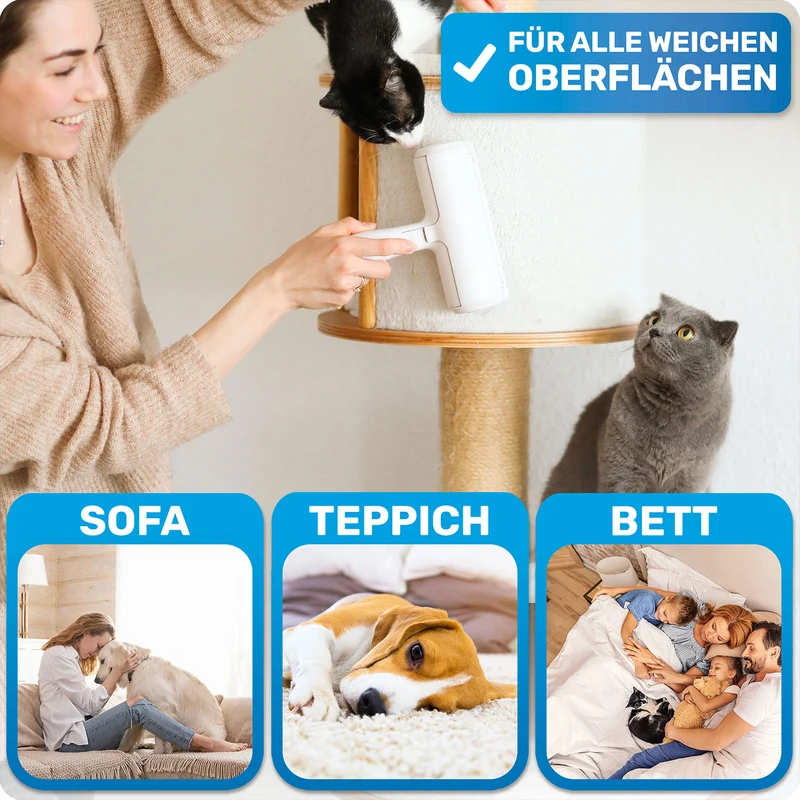 "RolloTollo" Tierhaarentferner gegen Hundehaare und Katzenhaare