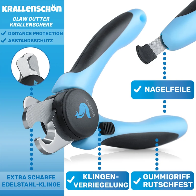 Krallenschere mit Schutz für kleine & große Hunde