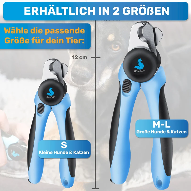Krallenschere mit Schutz für kleine & große Hunde