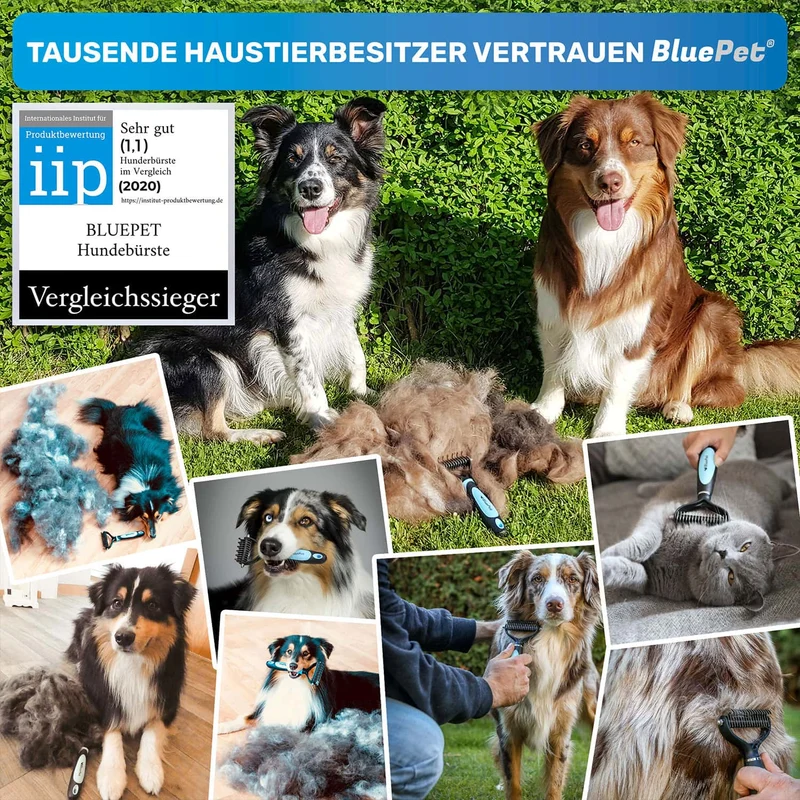 "UnterwollToll" Unterwollbürste - Unterfellbürste für Hunde & Katzen