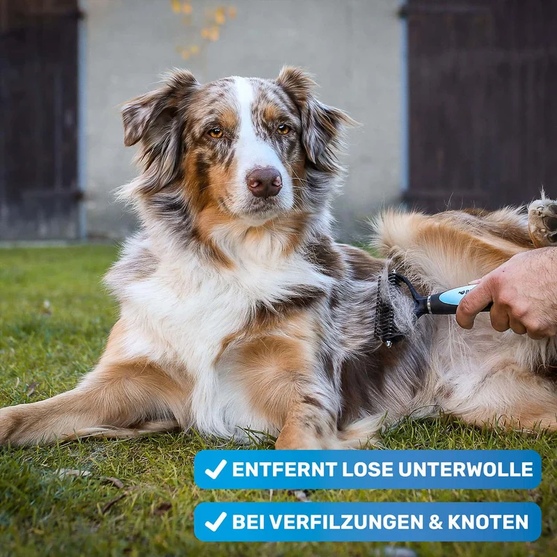 "UnterwollToll" Unterwollbürste - Unterfellbürste für Hunde & Katzen