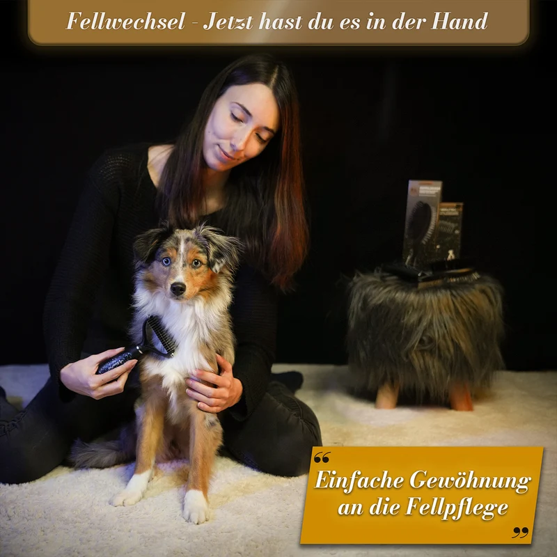 "UnterwollToll" Unterwollbürste - Unterfellbürste für Hunde & Katzen