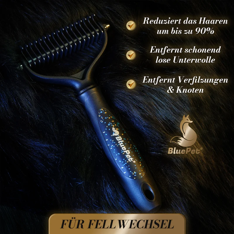 "UnterwollToll" Unterwollbürste - Unterfellbürste für Hunde & Katzen