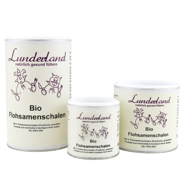 Lunderland Bio-Flohsamenschalen – Verdauungshilfe für Hunde & Katzen