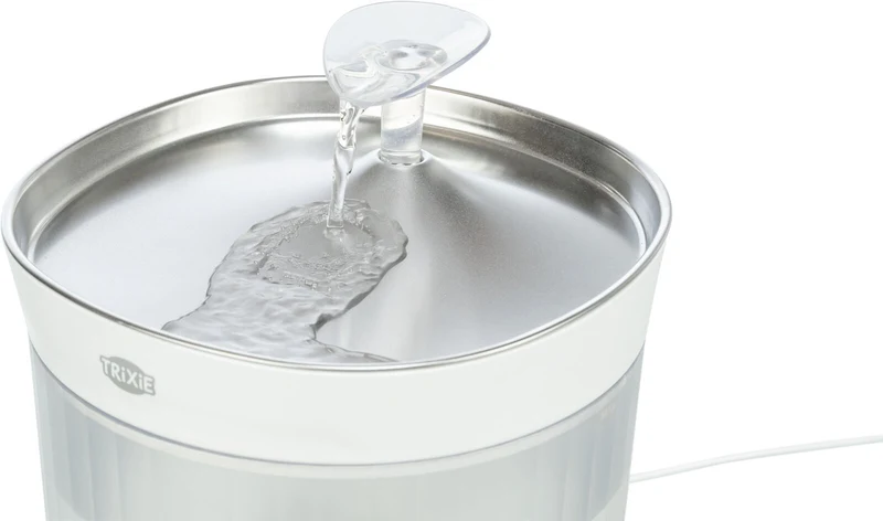 Aqua Clear runder Trinkbrunnen für Hunde mit Edelstahltrinkschale