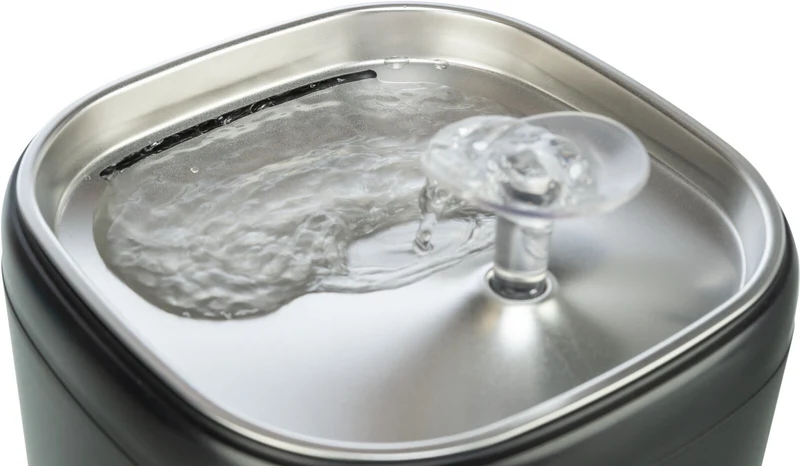Aqua Pure Trinkbrunnen mit Edelstahltrinkschale und Wasserstandsanzeige