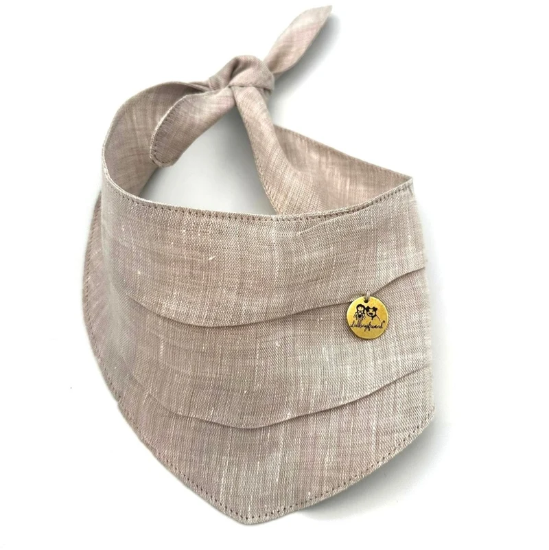 Halstuch aus Leinen Beige